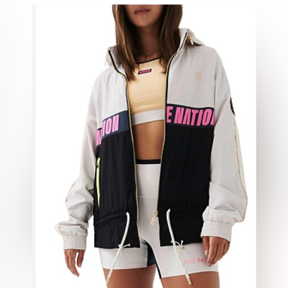 P. E. Nation Man Down Windbreaker hooded jacket New sz XL